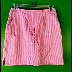 LIZGOLF by Liz Claiborne pink/white striped golf skirt